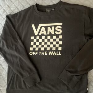 VANS Off the Wall Black/White Letter Sweatshirt/sz XL/Skater/Boarder/classic